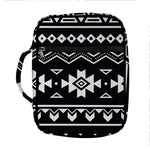 Black And White Aztec Pattern Print Front Pocket Bible Bag