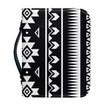 Black And White Aztec Pattern Print Leather Bible Cover