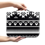 Black And White Aztec Pattern Print Leather Bible Cover