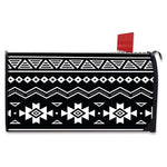 Black And White Aztec Pattern Print Mailbox Cover