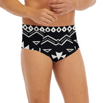 Black And White Aztec Pattern Print Men's Briefs