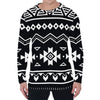 Black And White Aztec Pattern Print Men's Long Sleeve T-Shirt