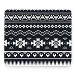 Black And White Aztec Pattern Print Mouse Pad