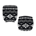 Black And White Aztec Pattern Print Office Chair Cover