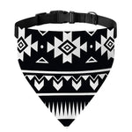 Black And White Aztec Pattern Print Over The Collar Dog Bandana