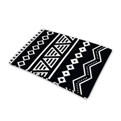 Black And White Aztec Pattern Print Pet Cooling Mat Cover