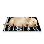 Black And White Aztec Pattern Print Pet Cooling Mat Cover