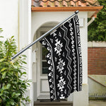 Black And White Aztec Pattern Print Polyester Flag