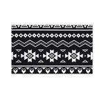 Black And White Aztec Pattern Print Polyester Flag