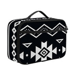 Black And White Aztec Pattern Print Portable Lunch Bag
