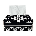 Black And White Aztec Pattern Print Rectangle Tissue Box Cover