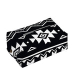 Black And White Aztec Pattern Print Rectangle Tissue Box Cover