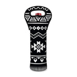 Black And White Aztec Pattern Print Single Neoprene Wine Tote