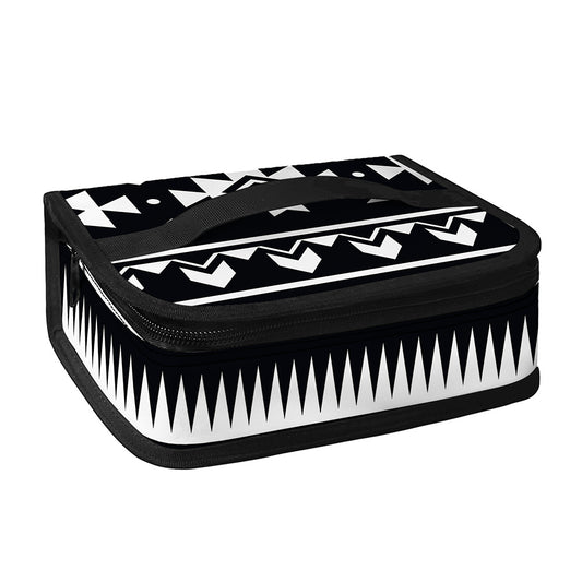 Black And White Aztec Pattern Print Small Lunch Bag