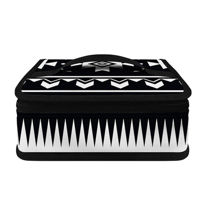 Black And White Aztec Pattern Print Small Lunch Bag