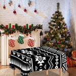 Black And White Aztec Pattern Print Tablecloth