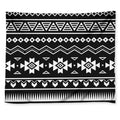 Black And White Aztec Pattern Print Tapestry