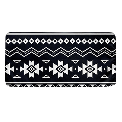Black And White Aztec Pattern Print Towel