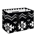 Black And White Aztec Pattern Print Utility Tote Bag
