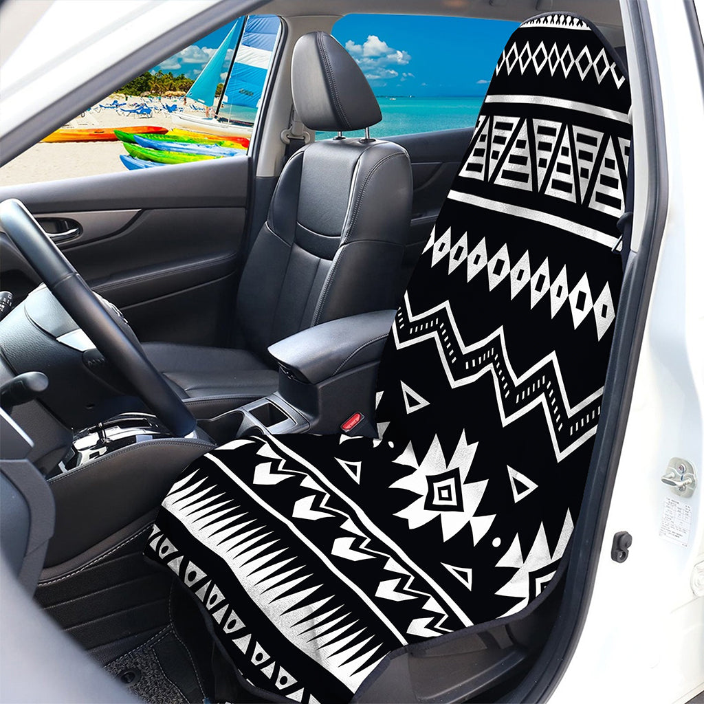 Black And White Aztec Pattern Print Waterproof Car Seat Cover