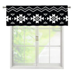 Black And White Aztec Pattern Print Window Valance