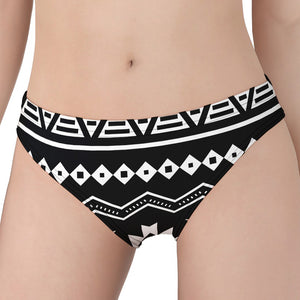 Black And White Aztec Pattern Print Women's Panties