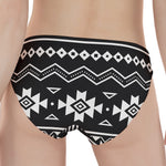 Black And White Aztec Pattern Print Women's Panties