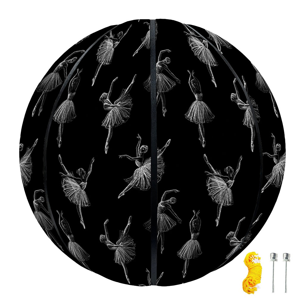 Black And White Ballet Pattern Print Basketball