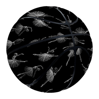 Black And White Ballet Pattern Print Basketball