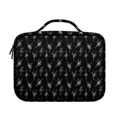 Black And White Ballet Pattern Print Briefcase Bible Bag