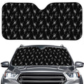 Black And White Ballet Pattern Print Car Windshield Sun Shade