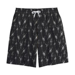 Black And White Ballet Pattern Print Cotton Shorts