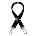 Black And White Ballet Pattern Print Dog Seat Belt