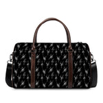 Black And White Ballet Pattern Print Duffle Bag