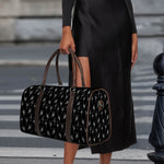 Black And White Ballet Pattern Print Duffle Bag