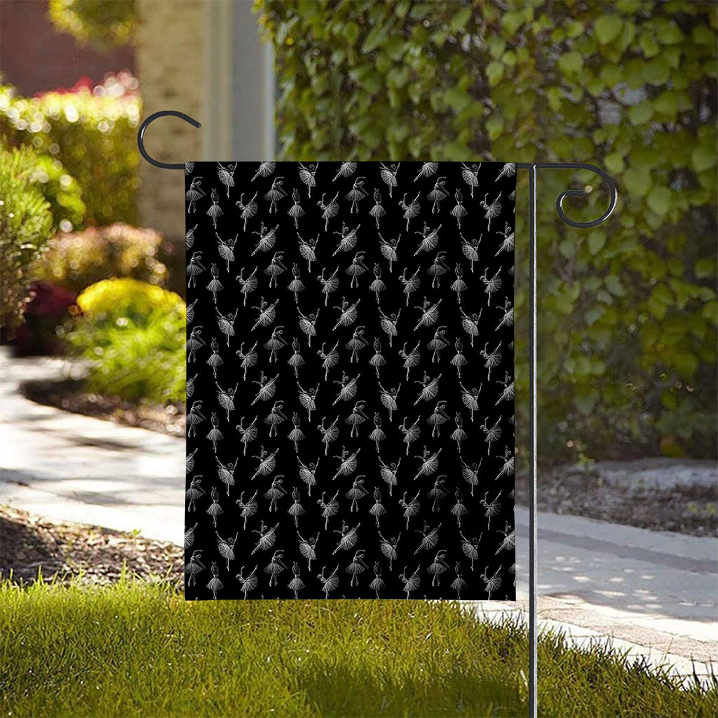 Black And White Ballet Pattern Print House Flag