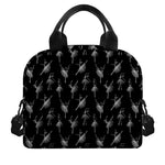 Black And White Ballet Pattern Print Insulated Lunch Bag