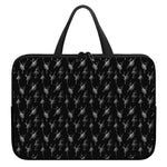 Black And White Ballet Pattern Print Laptop Sleeve With Handle