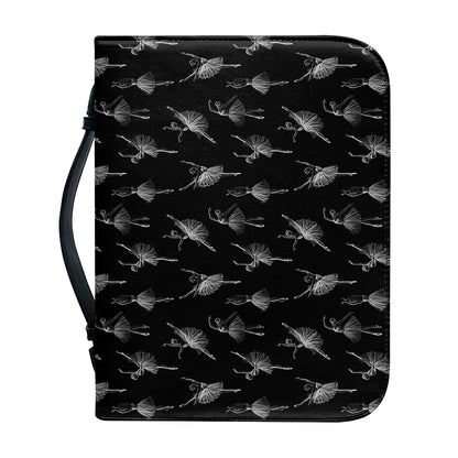 Black And White Ballet Pattern Print Leather Bible Cover