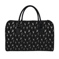 Black And White Ballet Pattern Print Leather Duffel Bag