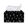 Black And White Ballet Pattern Print Leather Tissue Box Cover