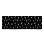 Black And White Ballet Pattern Print Long Kitchen Mat