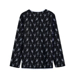 Black And White Ballet Pattern Print Long Sleeve Short Coat