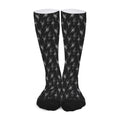 Black And White Ballet Pattern Print Long Socks