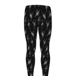 Black And White Ballet Pattern Print Men's leggings