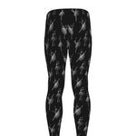 Black And White Ballet Pattern Print Men's leggings