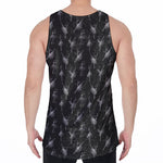 Black And White Ballet Pattern Print Men's Velvet Tank Top