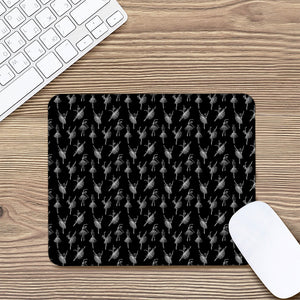 Black And White Ballet Pattern Print Mouse Pad