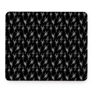 Black And White Ballet Pattern Print Mouse Pad