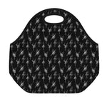 Black And White Ballet Pattern Print Neoprene Lunch Bag